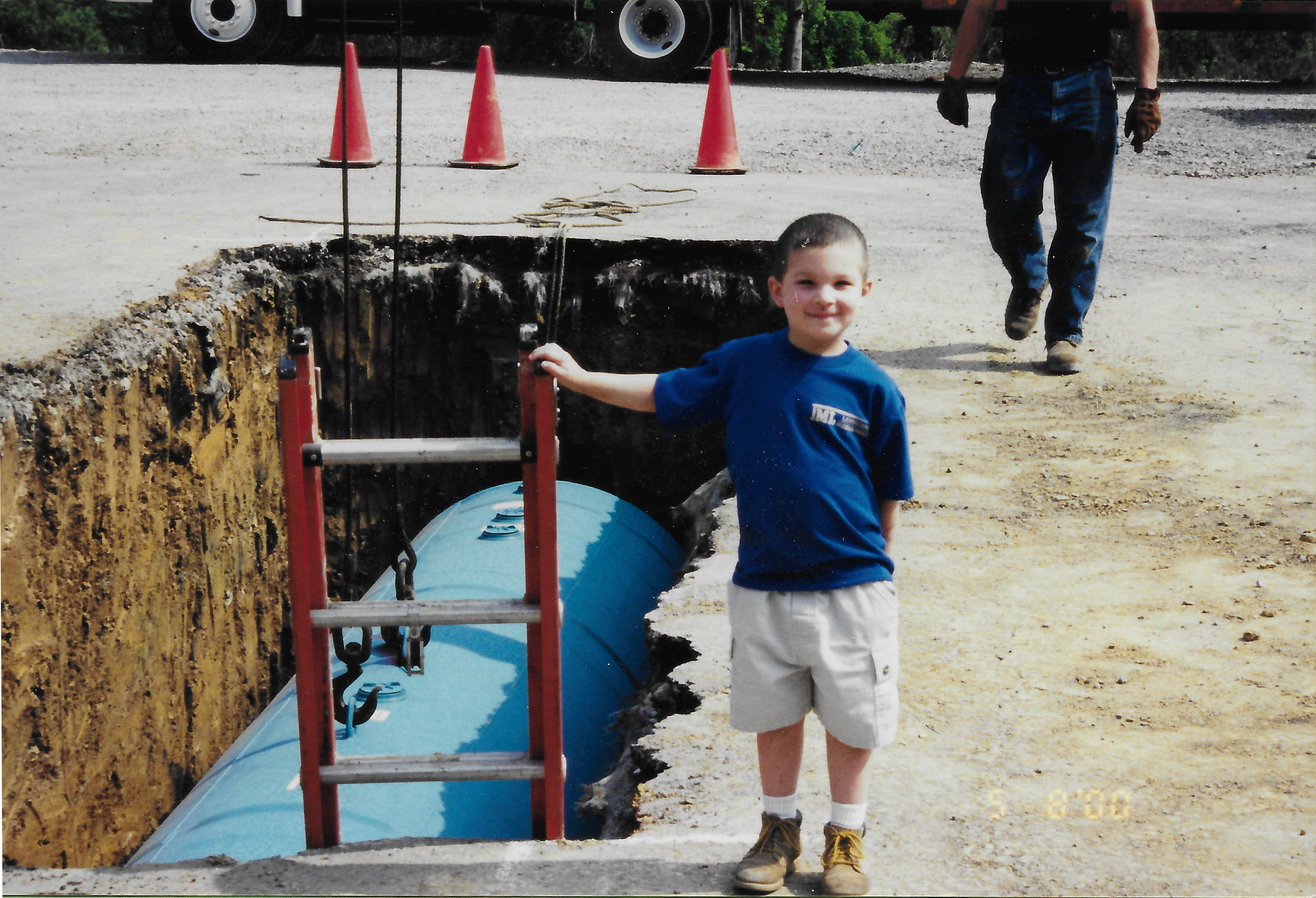 My brother, Raymond, in uniform at underground gas tank installation, May 2000